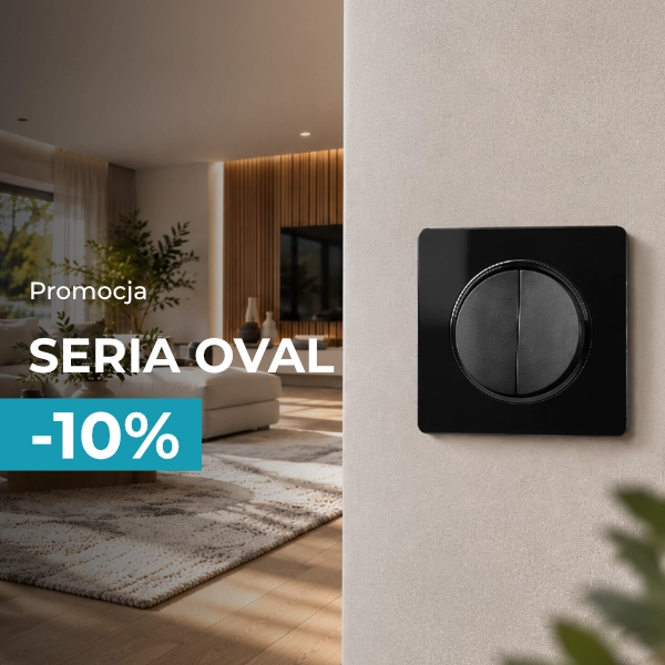 Osprzęt elektryczny seria OVAL - gniazdka i włączniki