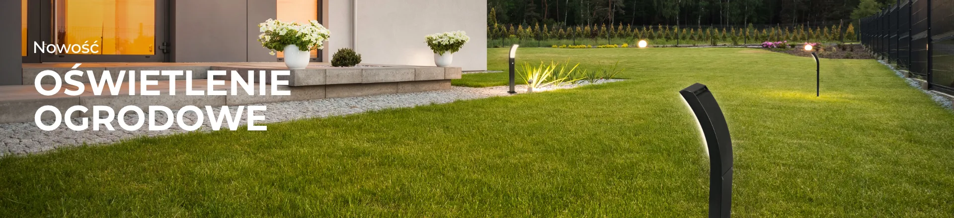 Oświetlenie ogrodowe kinkiety i słupki LED